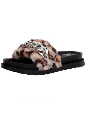 Dirty Laundry Fuzzy Slip On Sandal Slippers